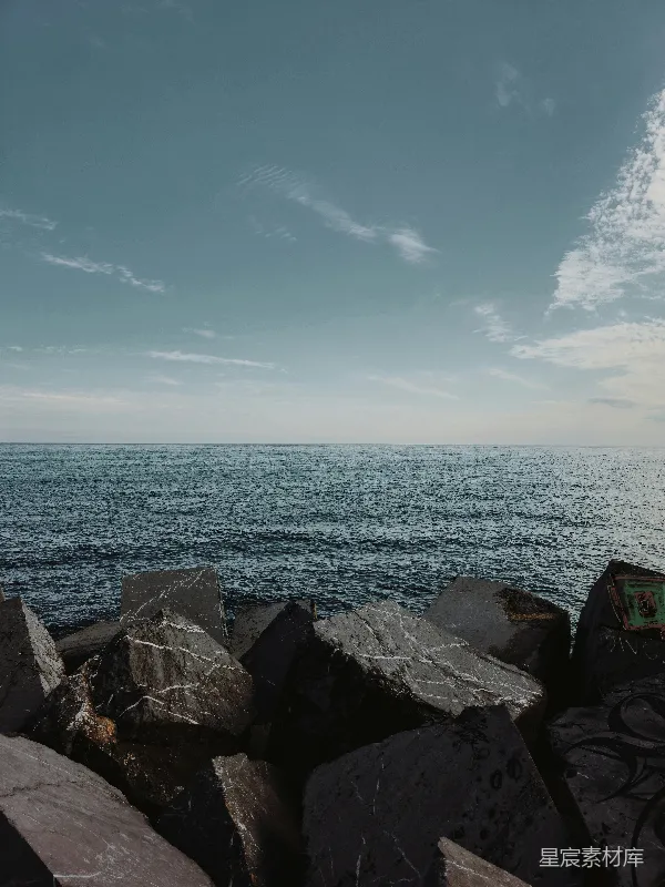 高清摄影 海与礁石