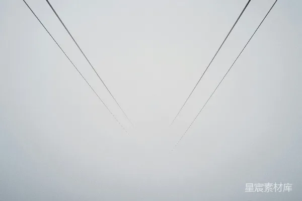 高清摄影 天空中的电线