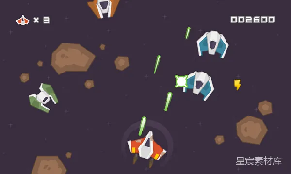 元素素材 宇宙中的战斗：星际战斗机游戏