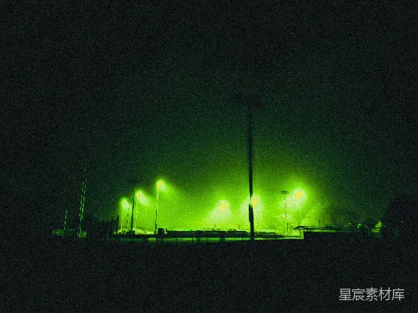 高清摄影 夜幕下的体育场灯光