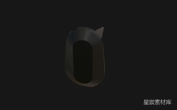 高清摄影 黑色猫耳小物3D渲染