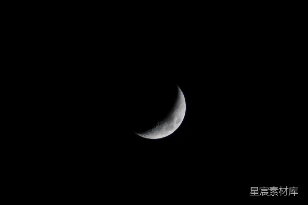 高清摄影 夜空中的新月