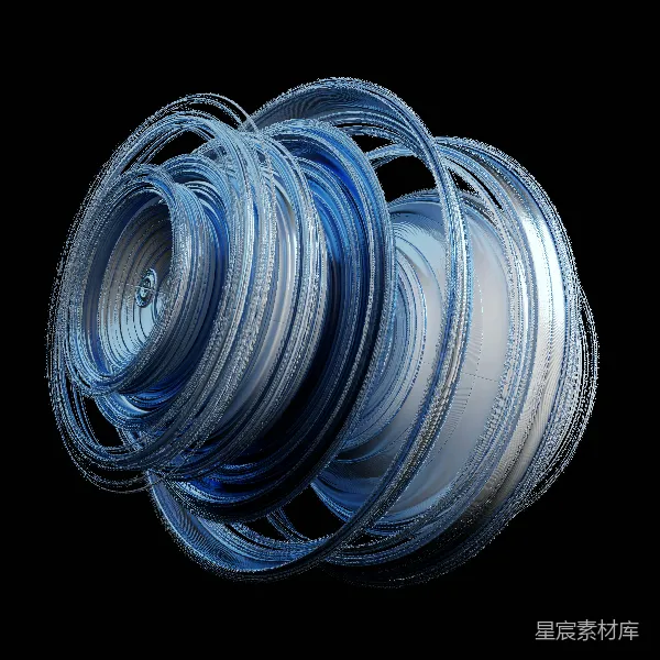 高清摄影 动态蓝色粒子漩涡