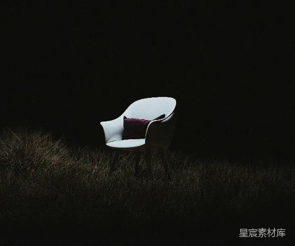 高清摄影 孤独的现代艺术座椅