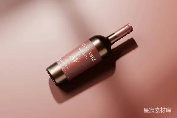 高清摄影 高端红酒瓶设计展示