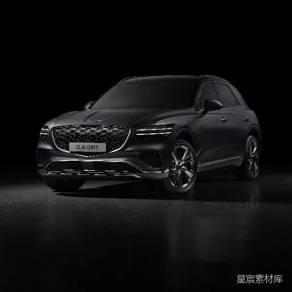 高清摄影 现代豪华SUV：黑色低调之美