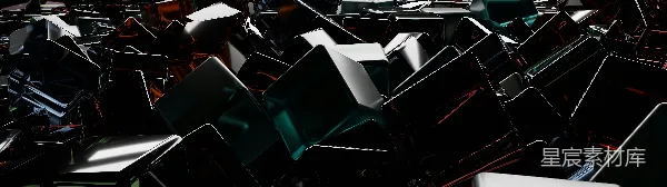 高清摄影 未来金属质感几何碎片