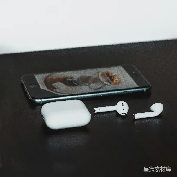高清摄影 简约生活：手机与无线耳机