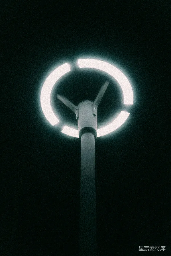 高清摄影 夜幕下的路灯