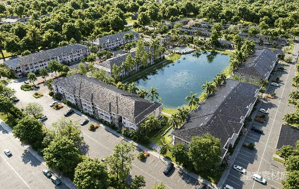 高清摄影 现代化住宅区鸟瞰图