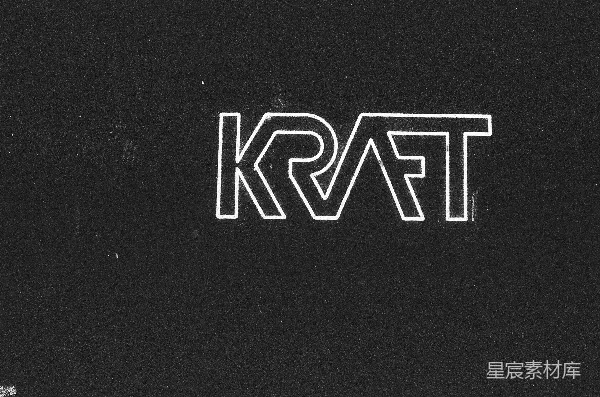 高清摄影 KRAFT黑底白字标识