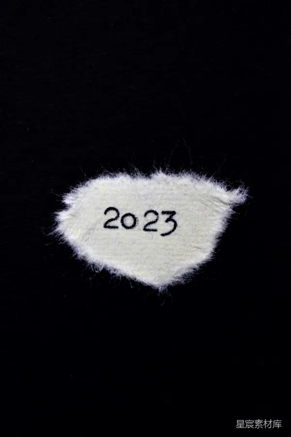 高清摄影 2023年的心形羊毛标签