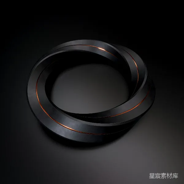 高清摄影 黑色金属环