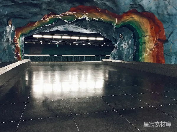 高清摄影 斯德哥尔摩地铁艺术站