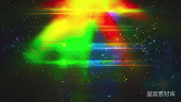 高清摄影 彩虹光束中的神秘星云