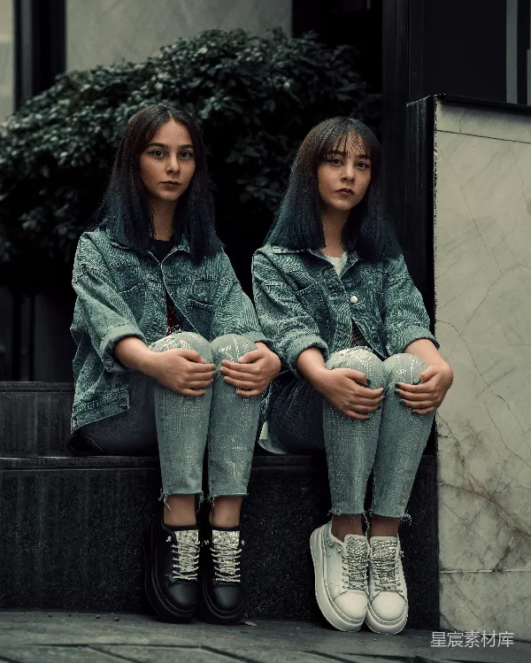 高清摄影 双胞胎姐妹的街拍