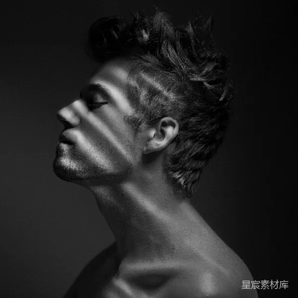 高清摄影 侧脸光影肖像