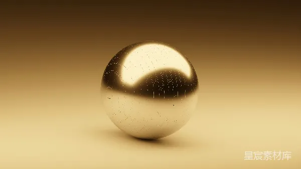 高清摄影 金色金属球