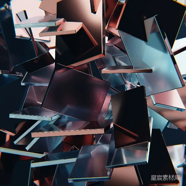 高清摄影 金属镜面的几何抽象