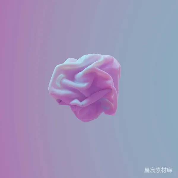 高清摄影 粉色褶皱的球体