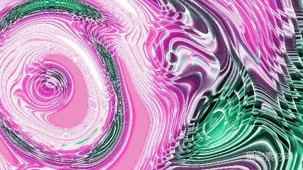 高清摄影 动感螺旋：粉色与绿色的梦幻漩涡