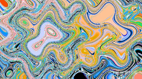 高清摄影 色彩漩涡：抽象的流动美感