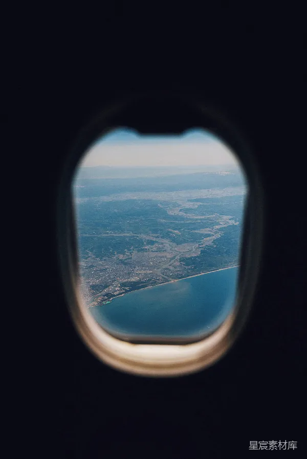 高清摄影 空中俯瞰城市与海岸线