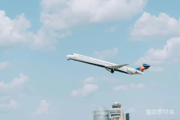 高清摄影 达美航空飞机起飞