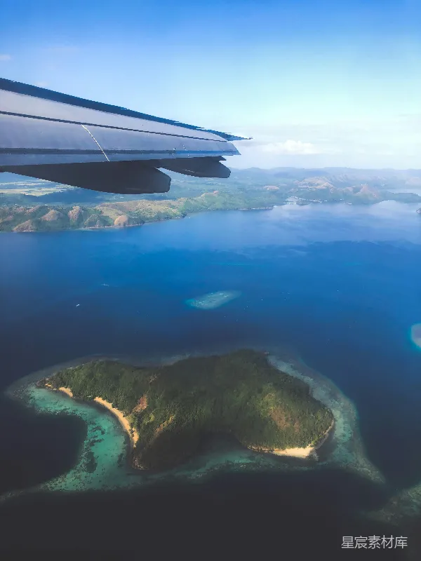 高清摄影 从空中俯瞰的热带岛屿