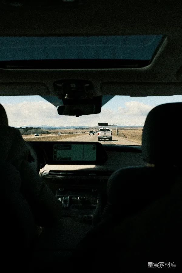高清摄影 车内视角的旅途