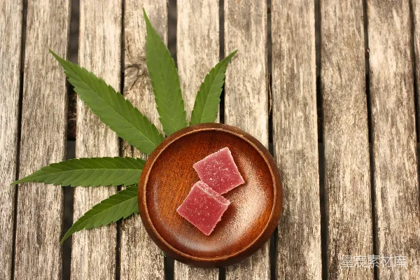 高清摄影 大麻叶与药用大麻糖