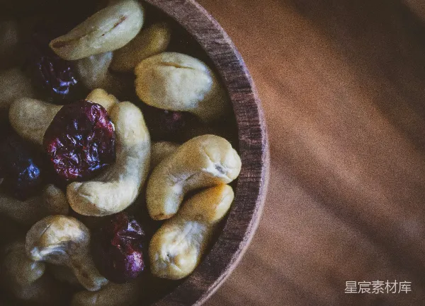 高清摄影 干果与坚果的温馨组合