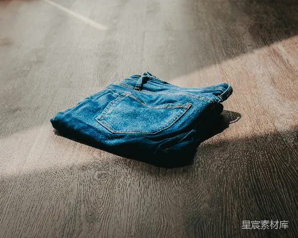高清摄影 折叠的牛仔裤