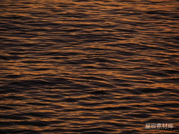 高清摄影 夕阳下的波光粼粼