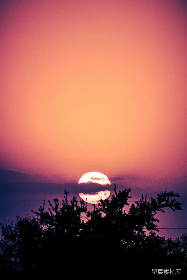 高清摄影 夕阳下的静谧景色