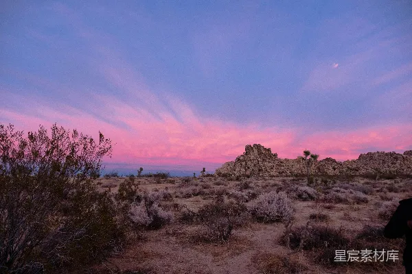 高清摄影 夕阳下的荒漠奇景