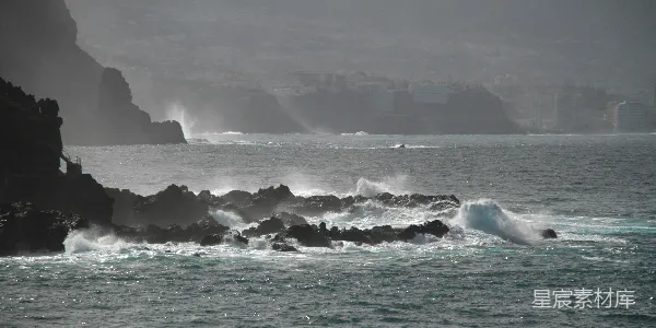 高清摄影 海岸与海浪的壮丽景色