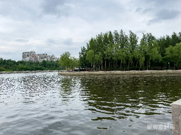 高清摄影 城市湖畔的宁静时光