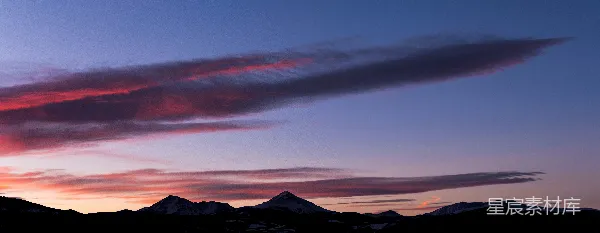 高清摄影 日落山峦的壮丽景色