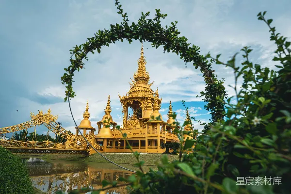 高清摄影 金碧辉煌的泰国寺庙