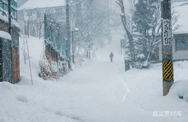 高清摄影 雪中的宁静小巷