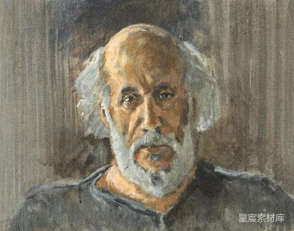 高清摄影 老者的自画像