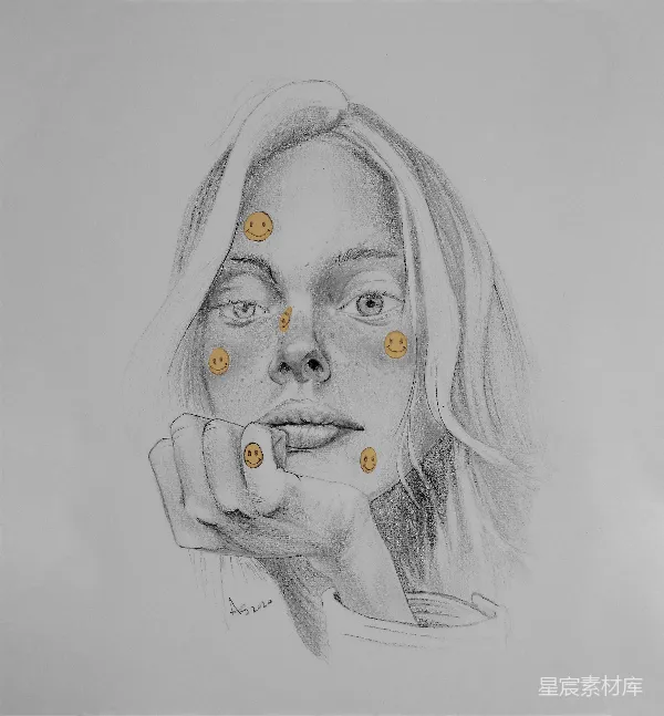 高清摄影 微笑的思考者