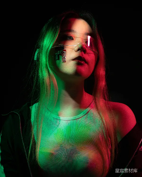 高清摄影 未来科技女性肖像