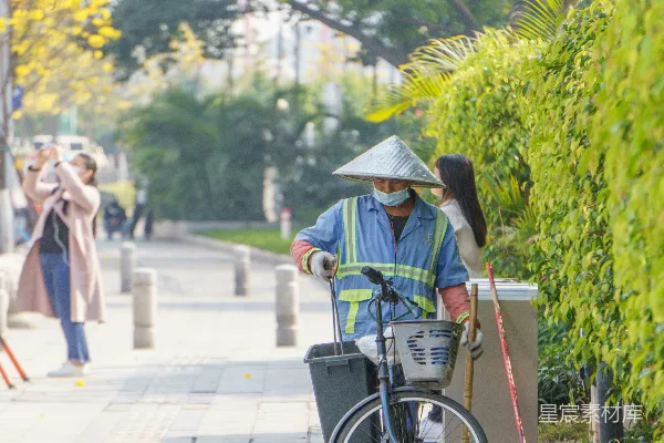高清摄影 街头清洁工的日常