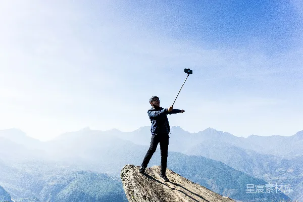 高清摄影 山顶自拍