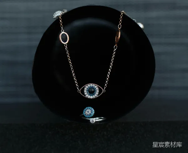 高清摄影 恶魔之眼珠宝套装