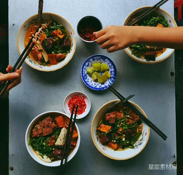 高清摄影 越南牛肉河粉
