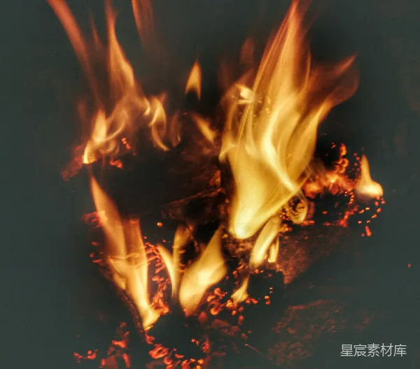 高清摄影 熊熊燃烧的火焰