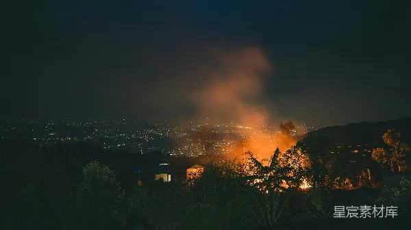 高清摄影 夜幕下的火灾